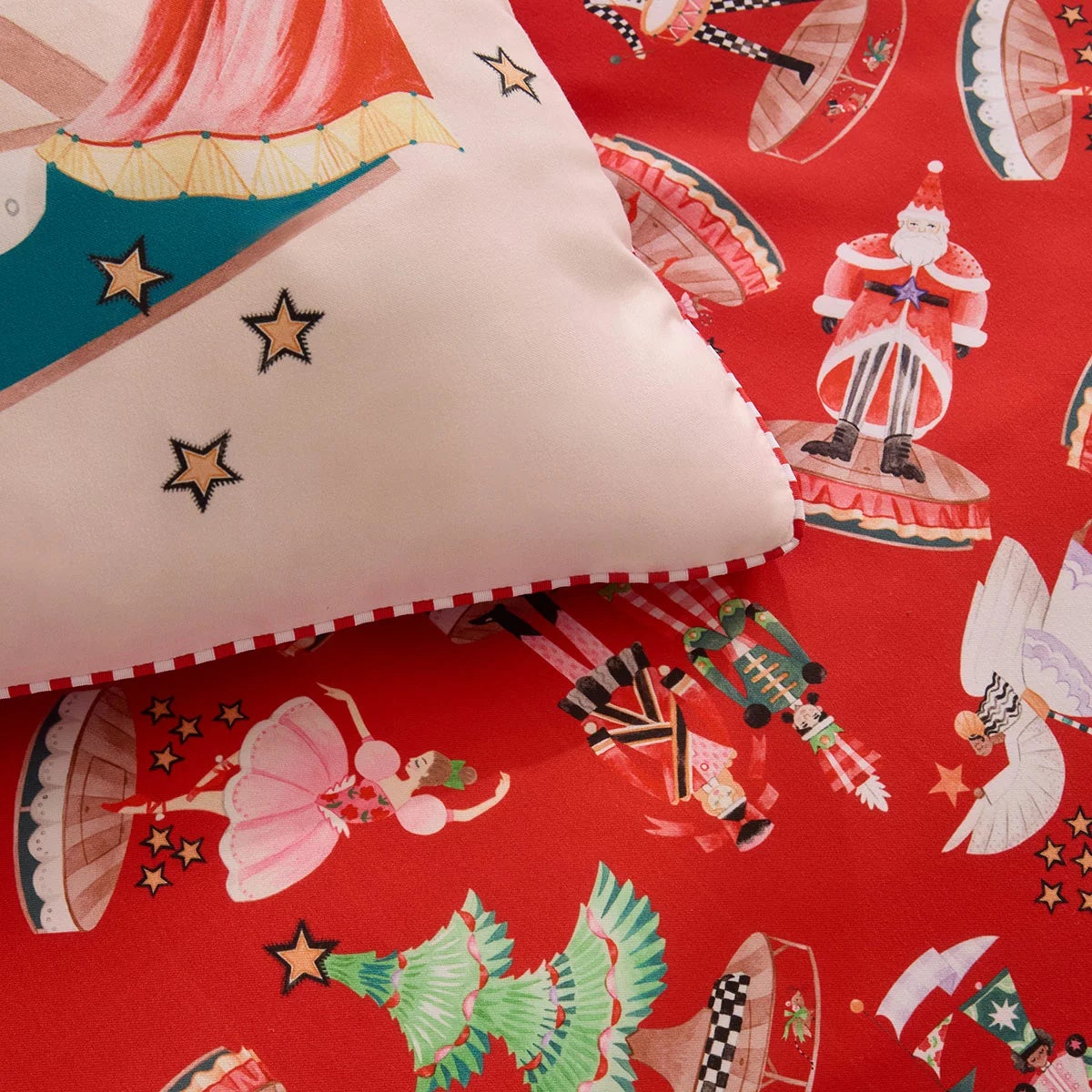 Cath Kidston Christmas Nutcracker Scene Reversible Duvet Cover Set In 4 Sizes, view 4