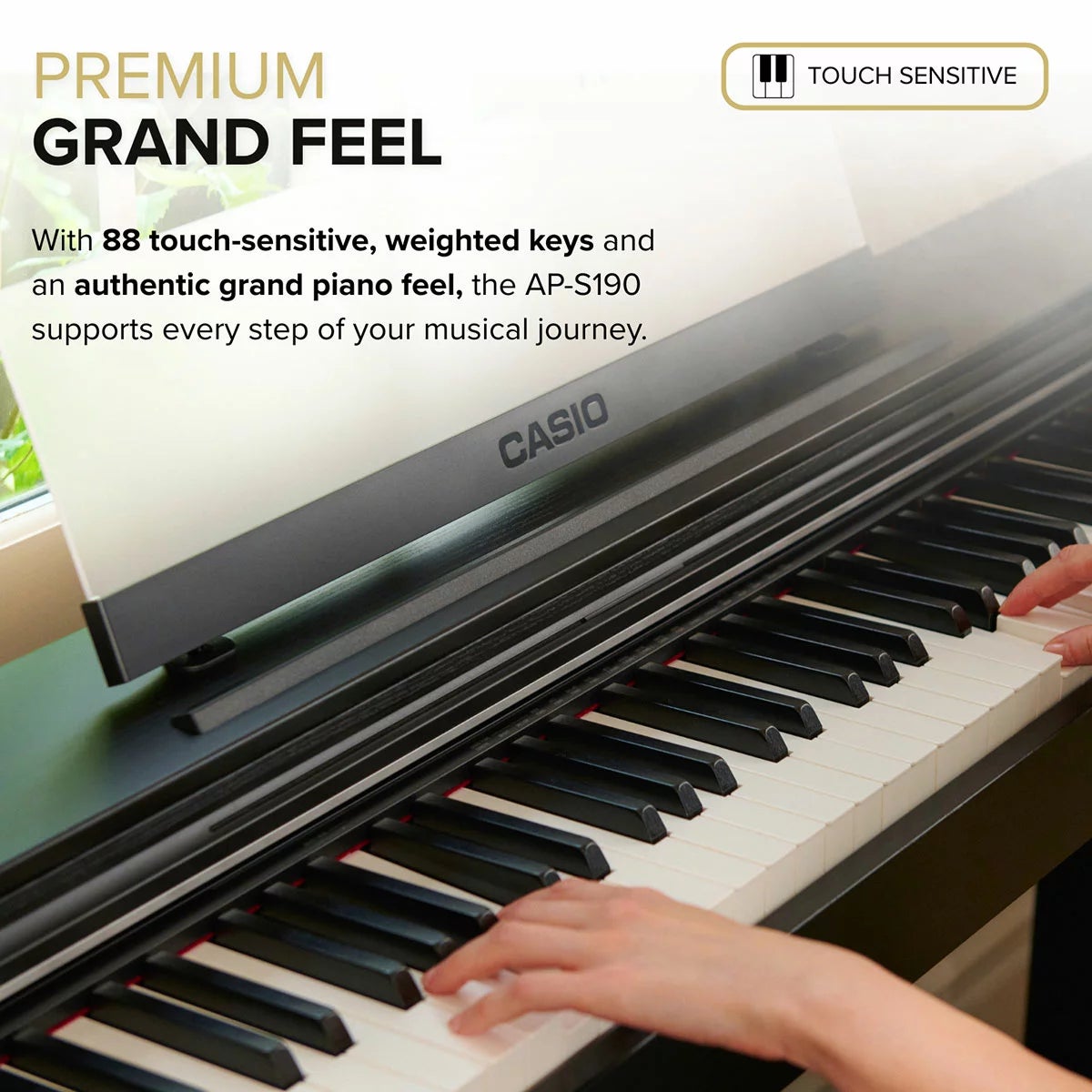 Casio AP-S190BK, 88 Key Fully-Weighted Digital Piano, view 2