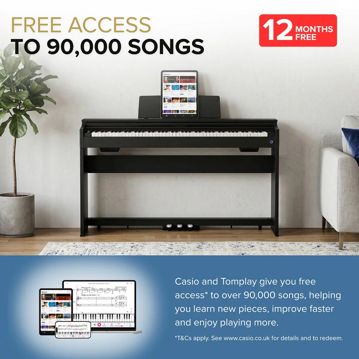 Casio AP-S190BK, 88 Key Fully-Weighted Digital Piano, view 5