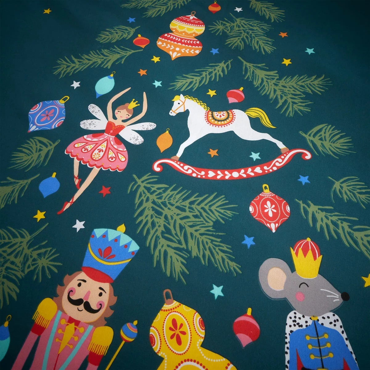 Catherine Lansfield Christmas Nutcracker Reversible Duvet Cover Set, view 5