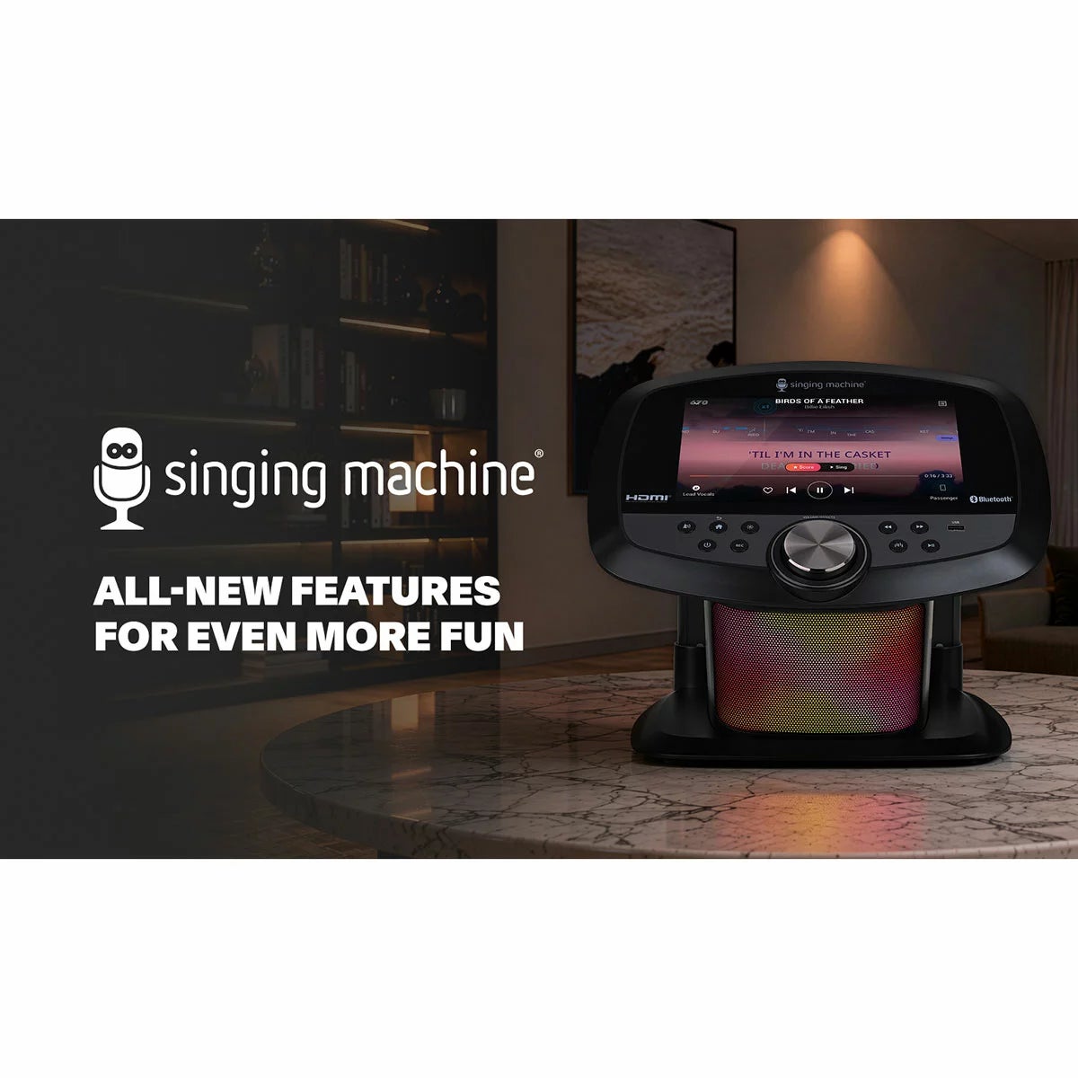 Singing Machine ISM9025, Portable Karaoke with Wi-Fi, view 4