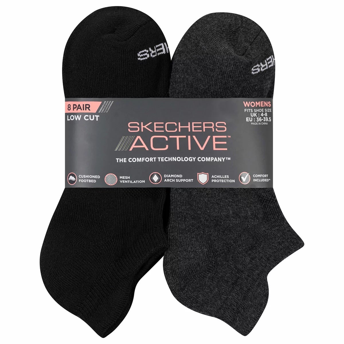 Skechers Women's No Show Sock 8 Pack, view 7