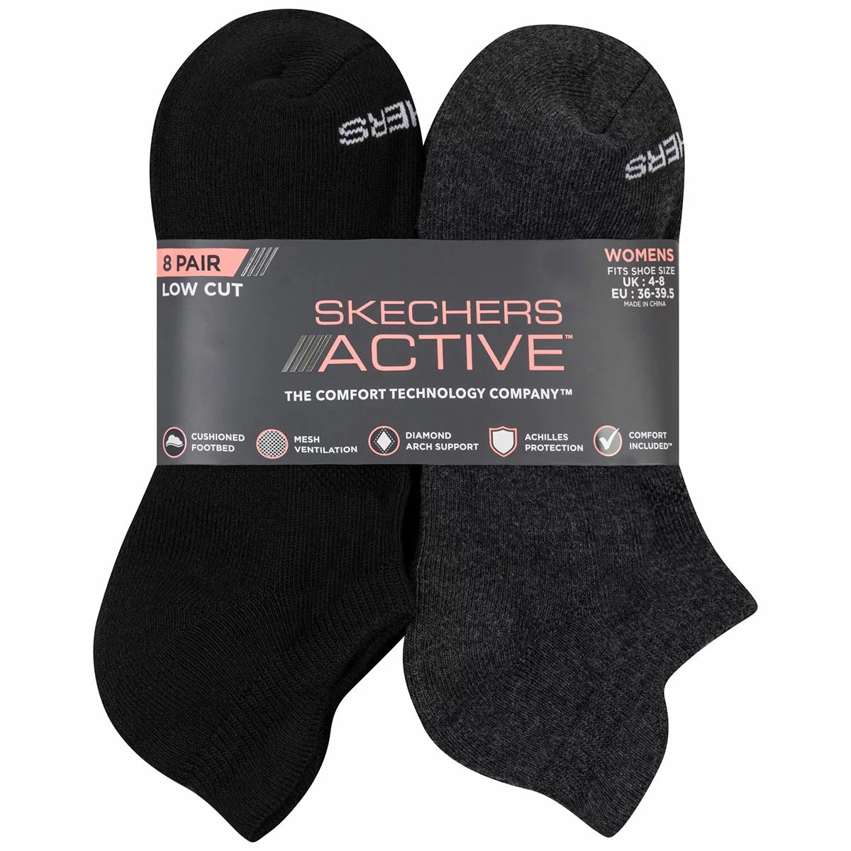 Skechers Women's No Show Sock 8 Pack, view 13