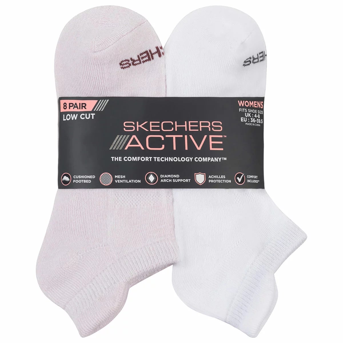Skechers Women's No Show Sock 8 Pack, view 20