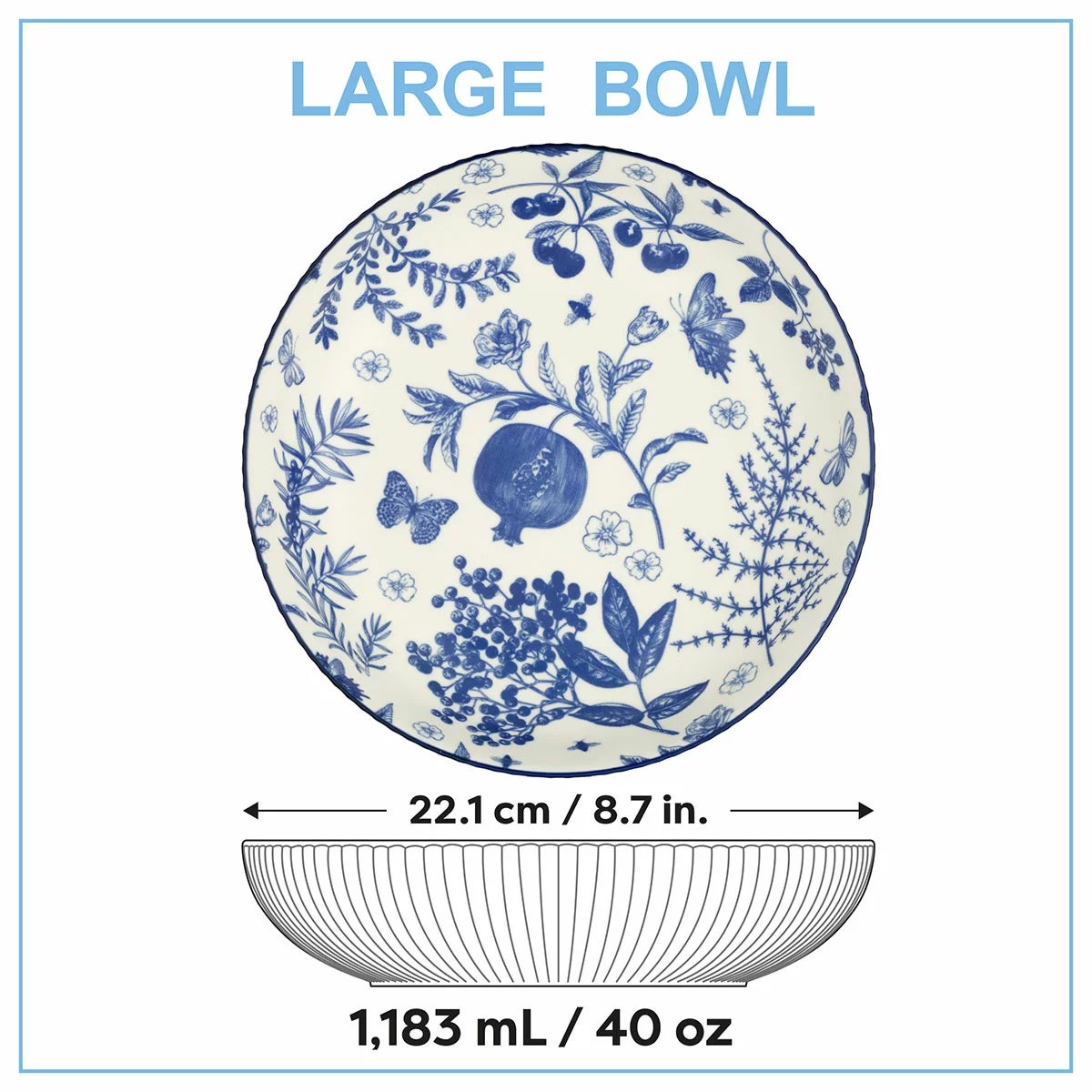 Signature Housewares Botanical Bowl Set, 8 Piece, view 6