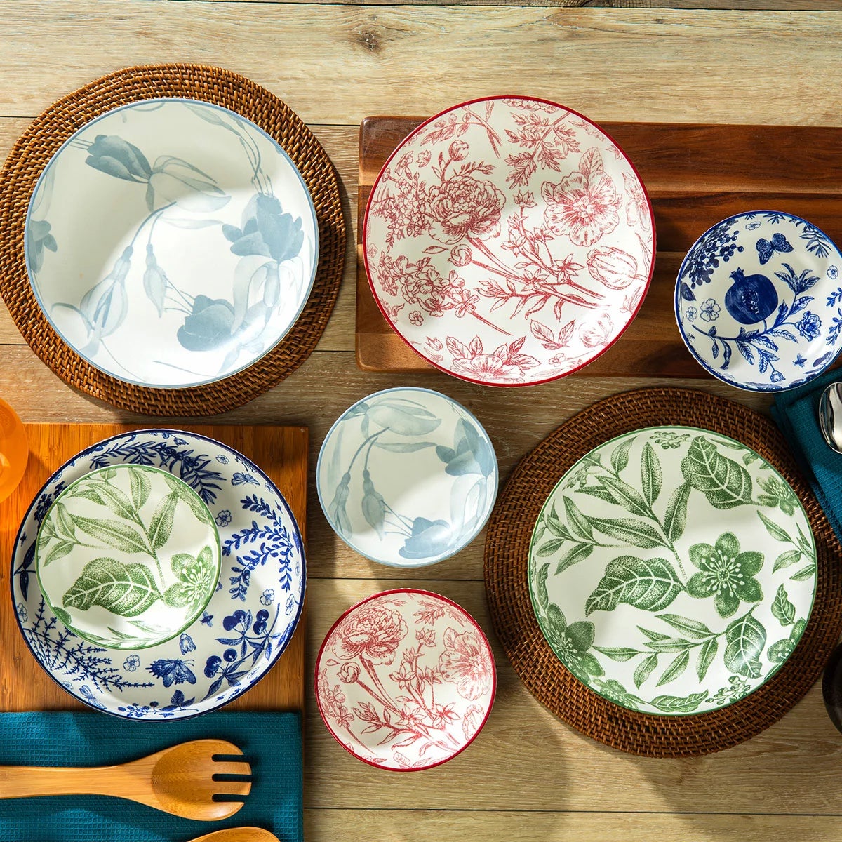 Signature Housewares Botanical Bowl Set, 8 Piece, view 3