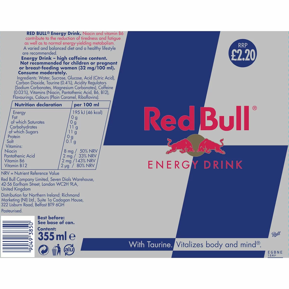 Red Bull 24 x 355ml, PMP, view 2