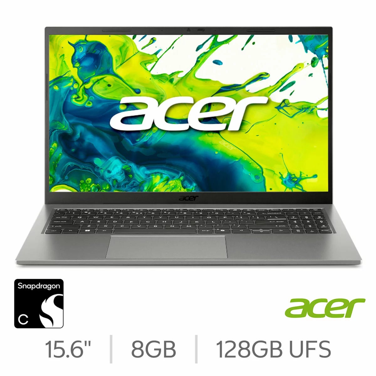 Acer Aspire Go 15, Snapdragon C, 8GB RAM, 128GB UFS, 15.6 Inch Laptop, NX.W3JEK.002