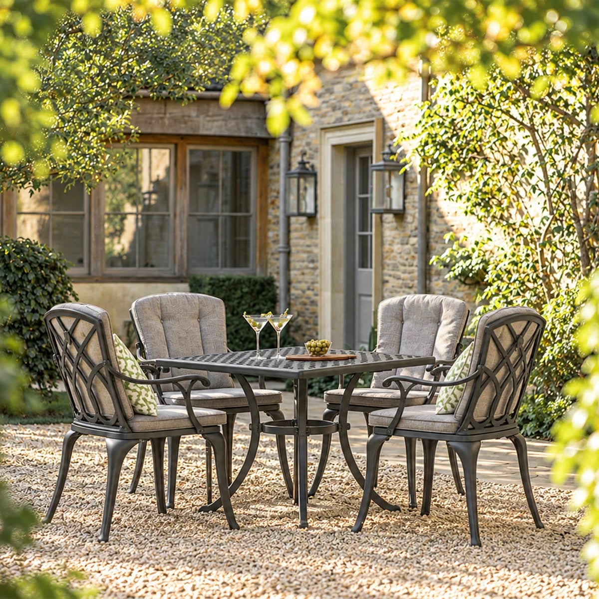 Bramblecrest Milan 5 Piece Dining Set in Black, view 5