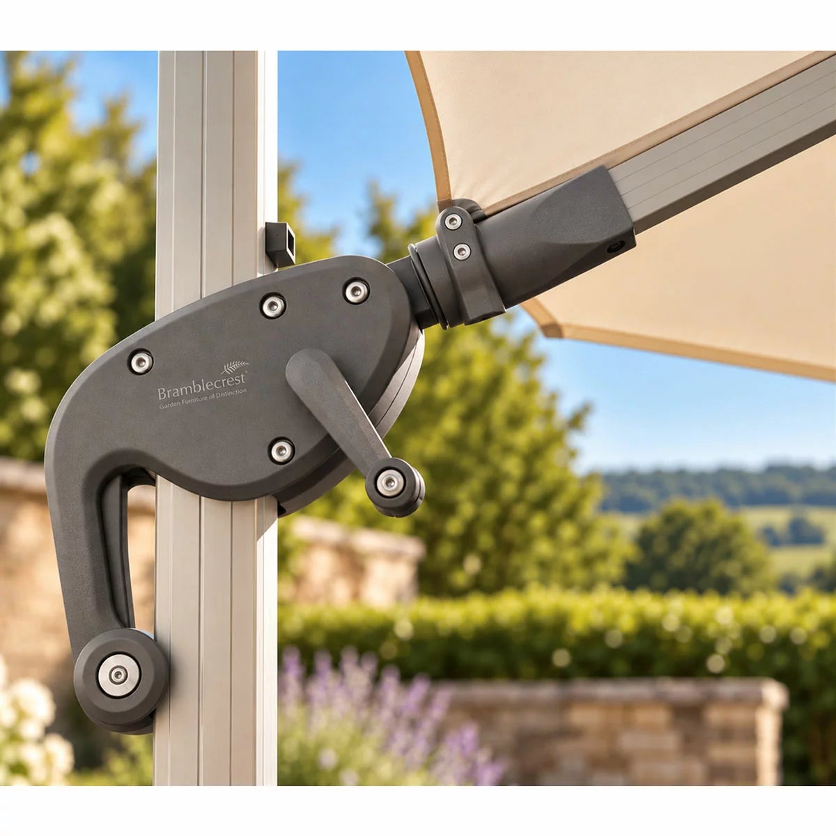 Bramblecrest Chicester Cantilever Umbrella with Base, view 3