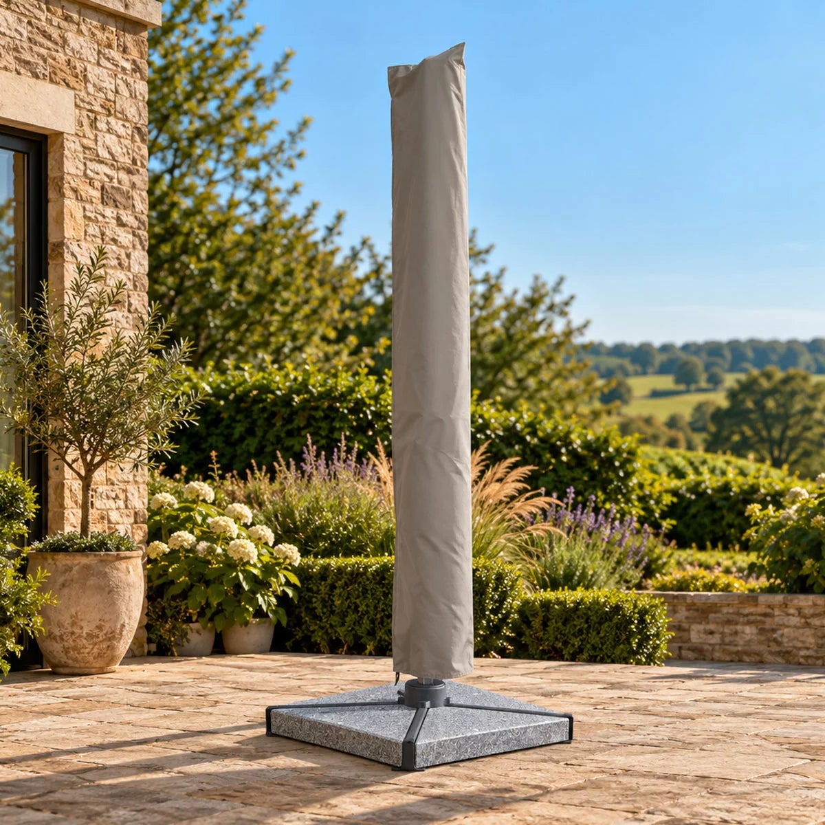 Bramblecrest Chicester Cantilever Umbrella with Base, view 5