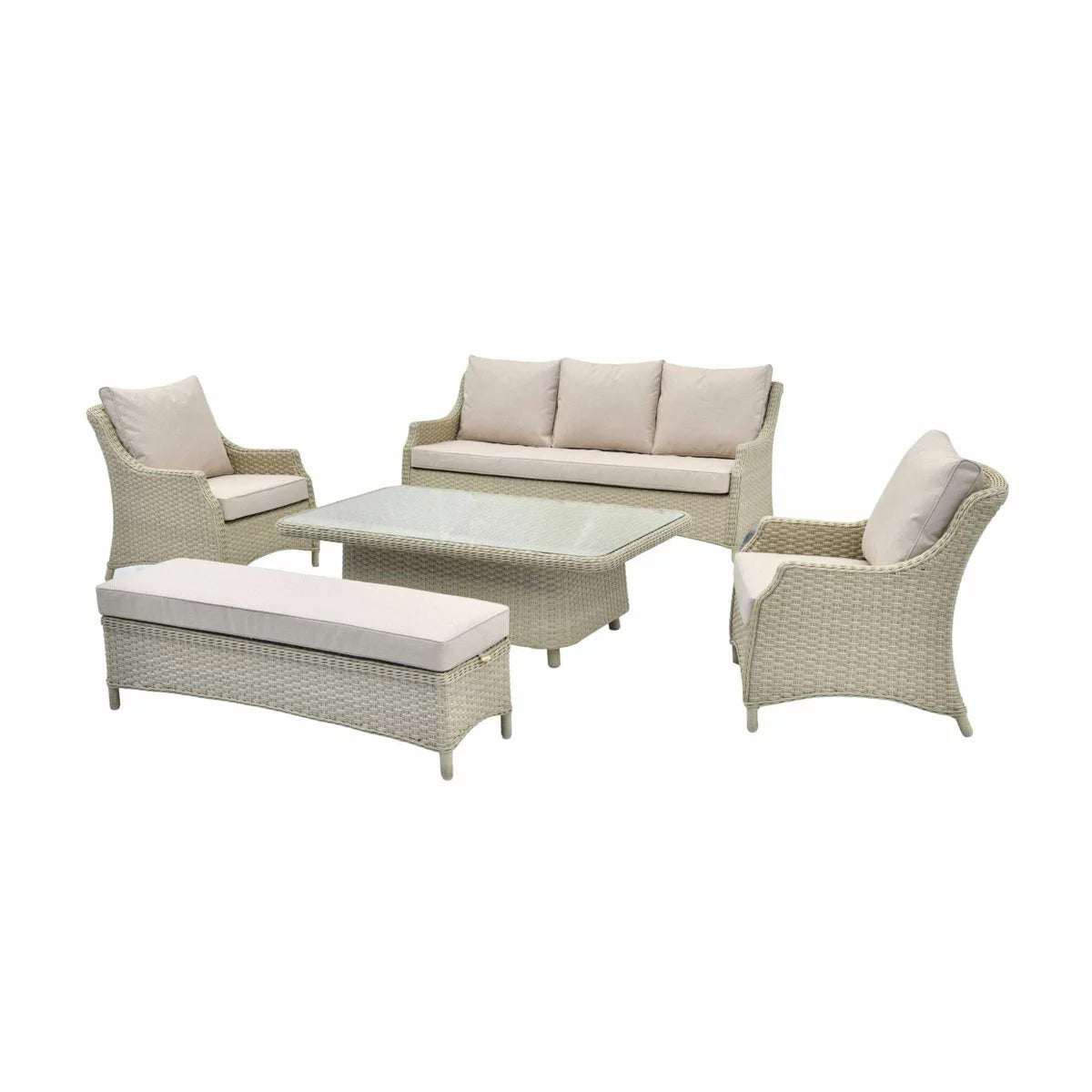 Bramblecrest Woodchester 5 Piece Patio Set with Adjustable Table, view 6