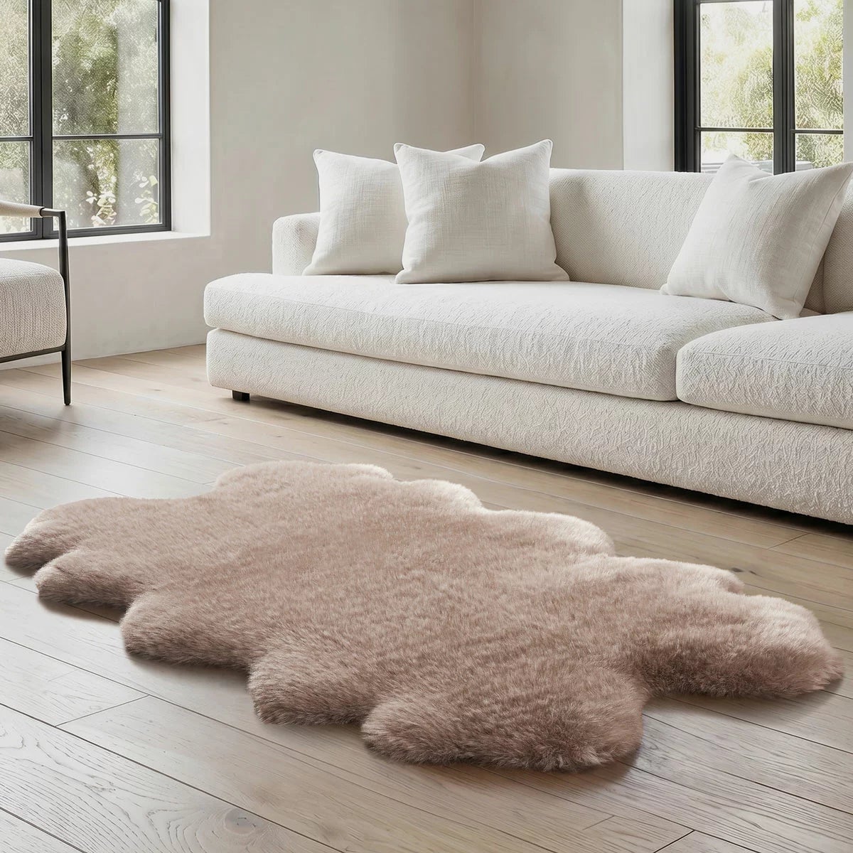 Mon Chateau Faux Fur Quad Rug, 180 x 110 cm