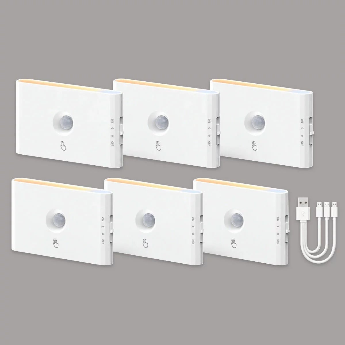 Luminus LED Linkable Magnetic Lights with Motion Sensor - 6 Pack