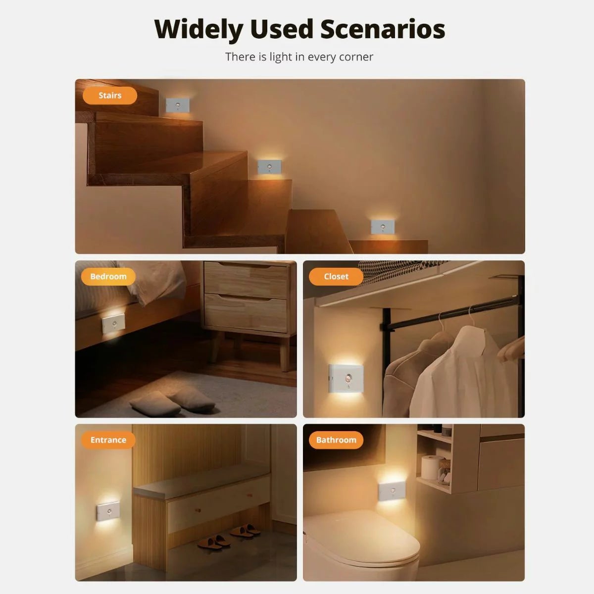Luminus LED Linkable Magnetic Lights with Motion Sensor - 6 Pack, view 4