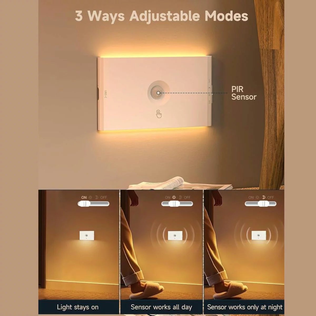 Luminus LED Linkable Magnetic Lights with Motion Sensor - 6 Pack, view 5