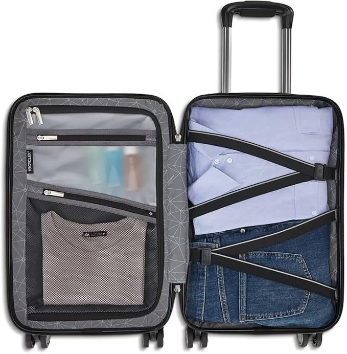 Samsonite Element 2 Piece Hardside Suitcase/Luggage Set 4 Wheel Spinner - Black