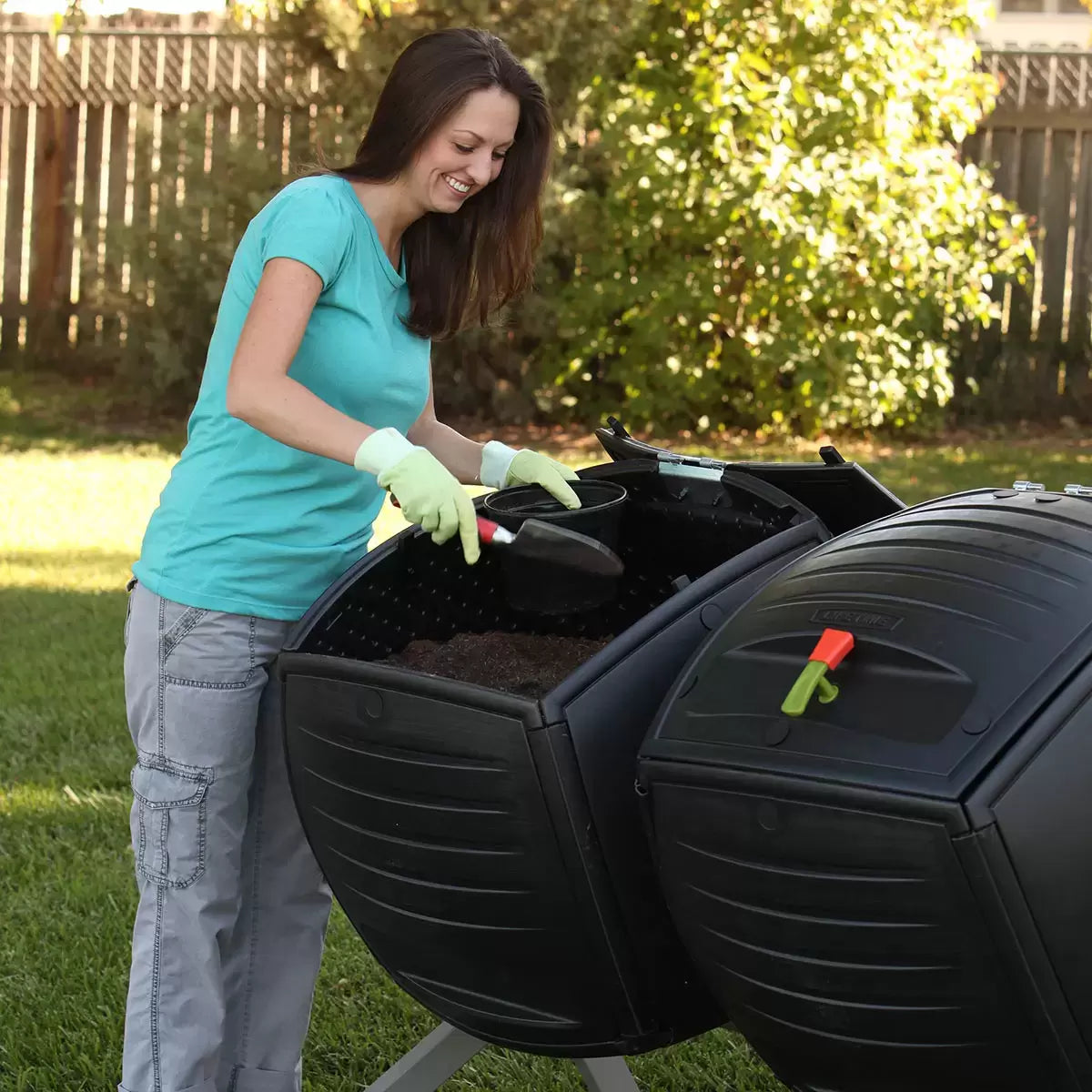 Lifetime 2 x 189 Litre (50 Gallon) Dual Composter - Model 60072