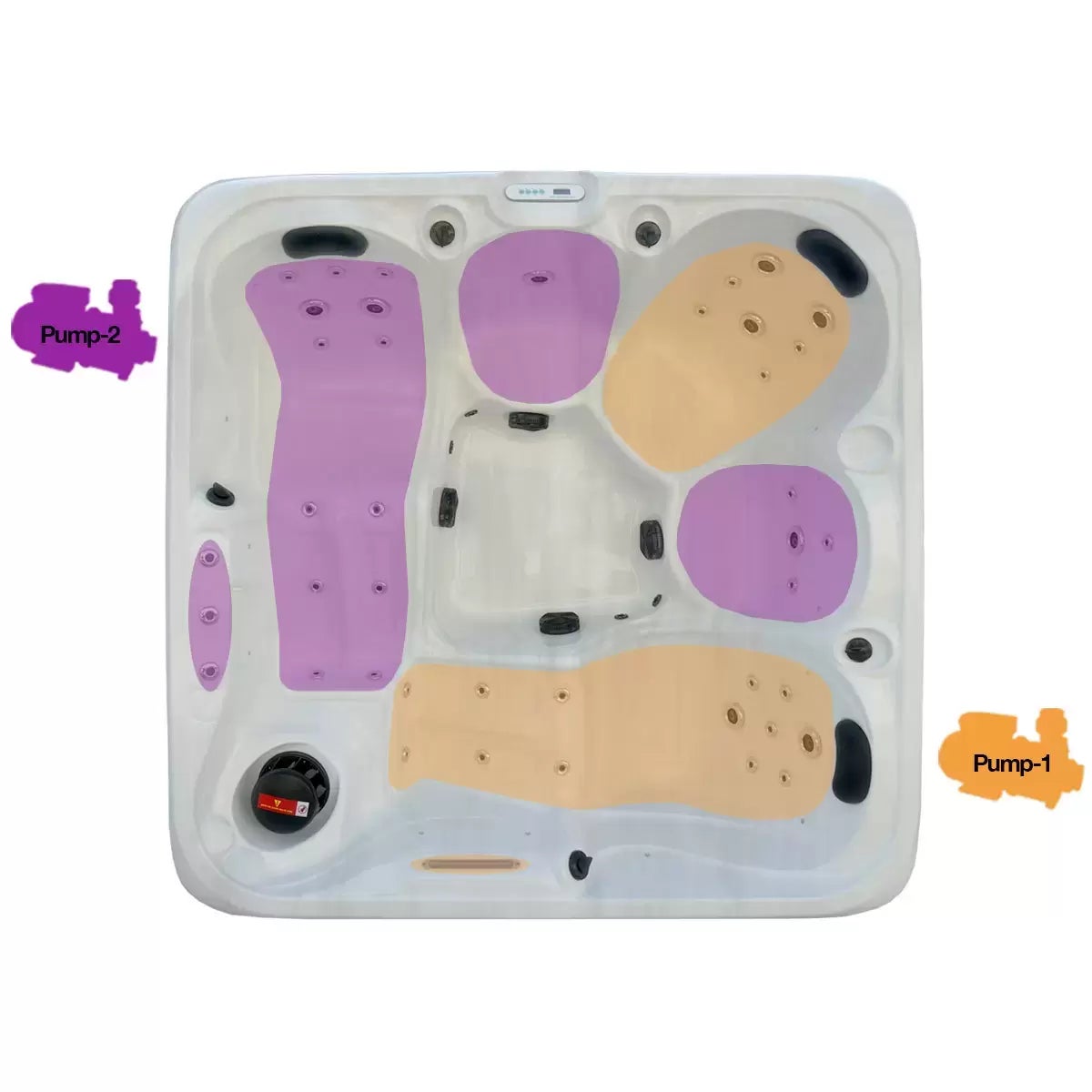 Blue Whale Spa San Pedro 38-Jet 5 Person Hot Tub - Delivered and Installed, view 4