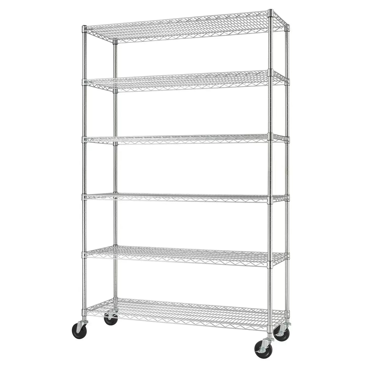 TRINITY EcoStorage™ 6-Tier Chrome Storage Unit with Casters
