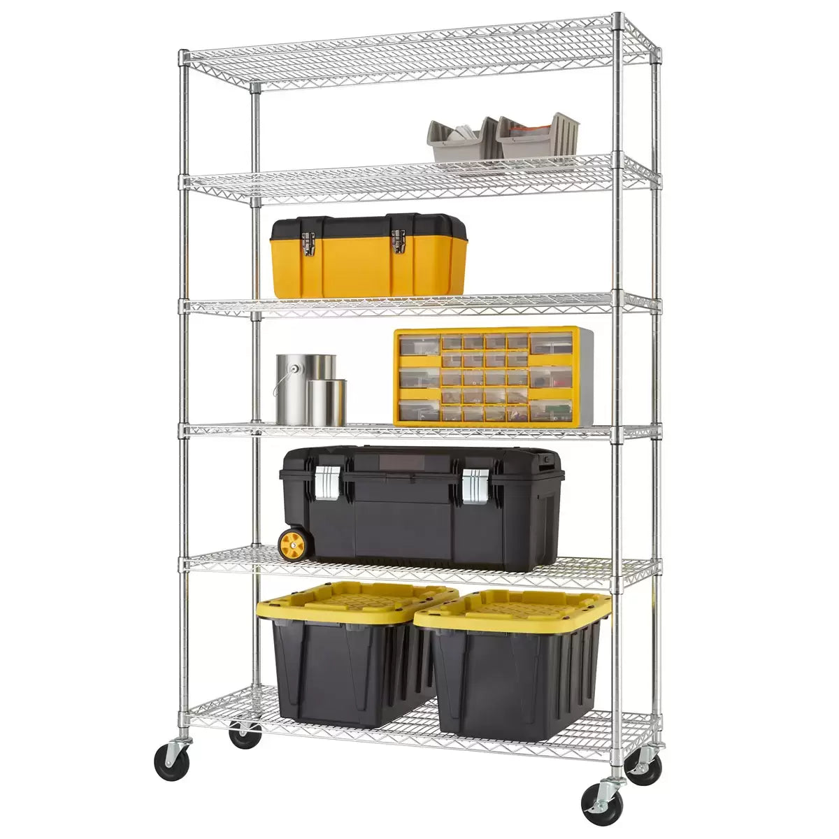 TRINITY EcoStorage™ 6-Tier Chrome Storage Unit with Casters