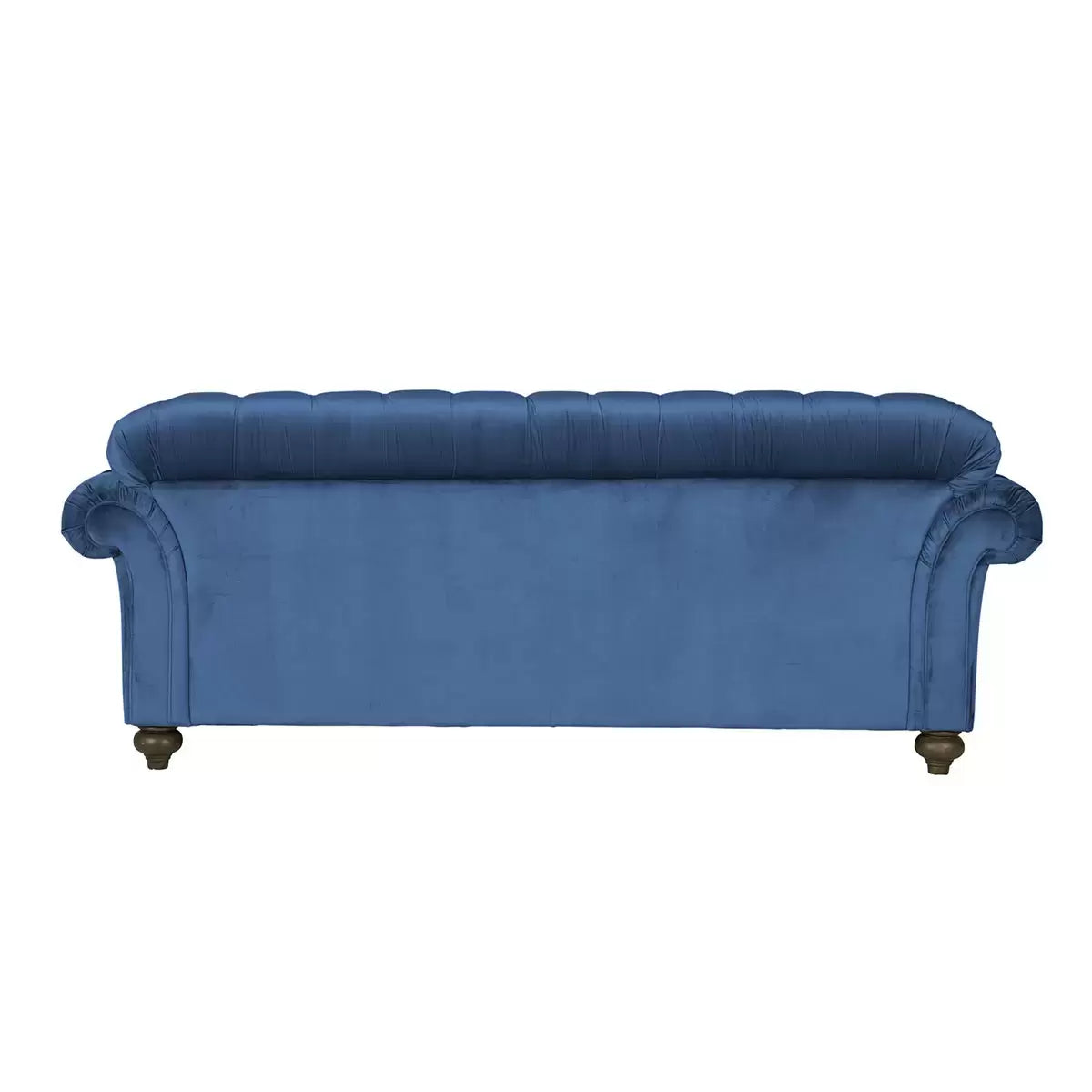 Bordeaux Button Back Blue Velvet 2 Seater Sofa