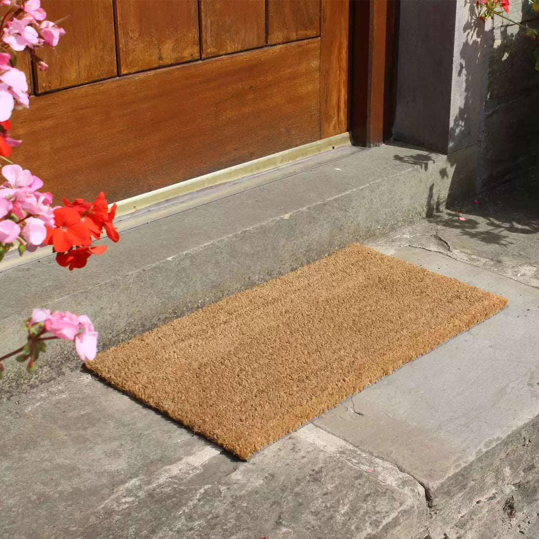 JVL Manor Natural Coir Latex-Backed Door Mat, 40 x 70cm