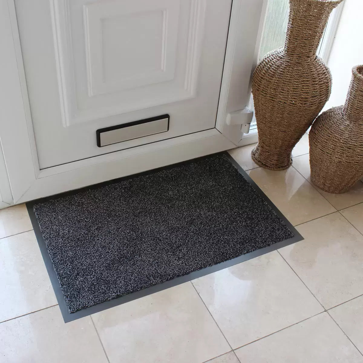 JVL Admiral Microfibre Door Mat, 50 x 80cm