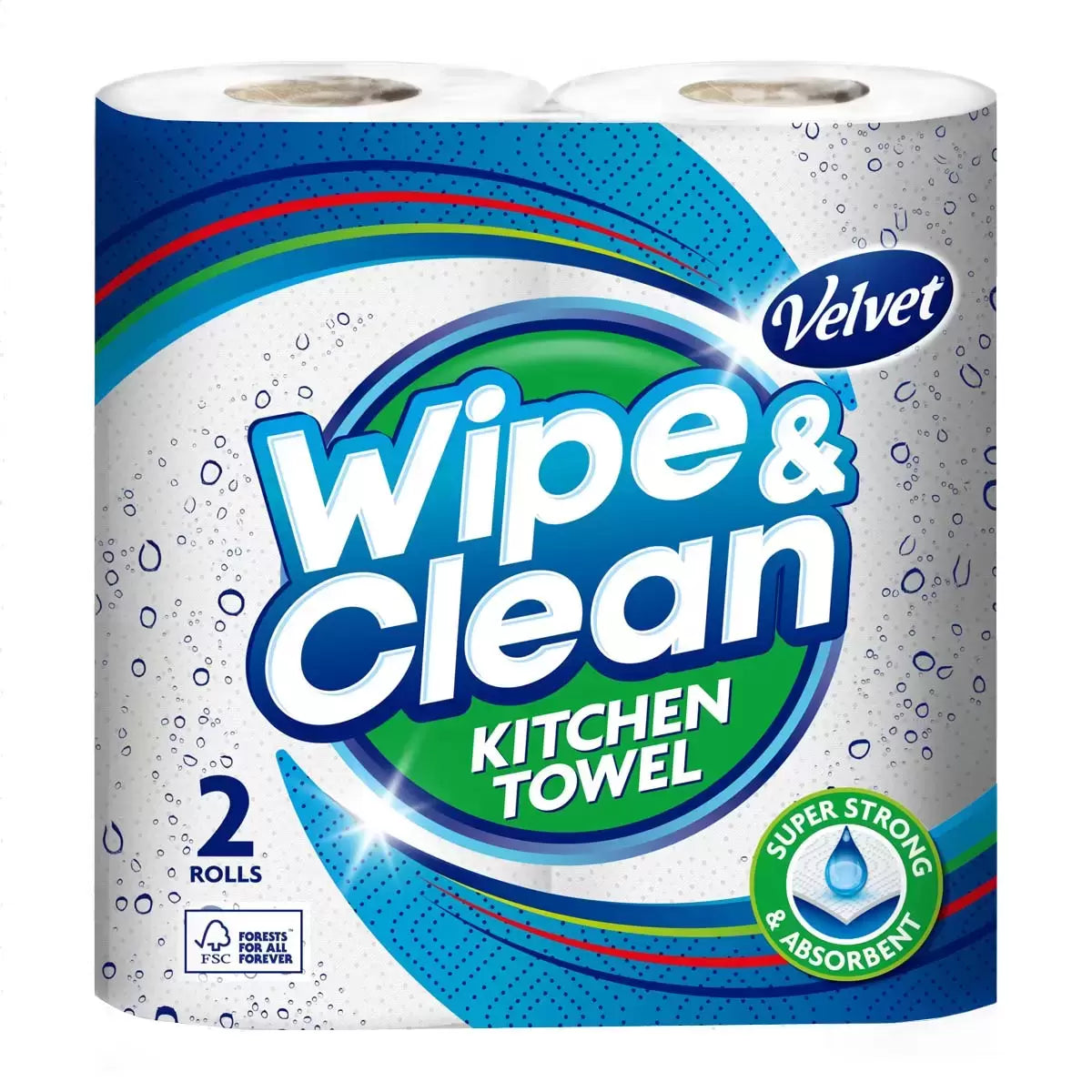 Velvet Wipe and Clean Kitchen Roll Towel, 20 x 75 Sheets Pallet Deal (36 Units)