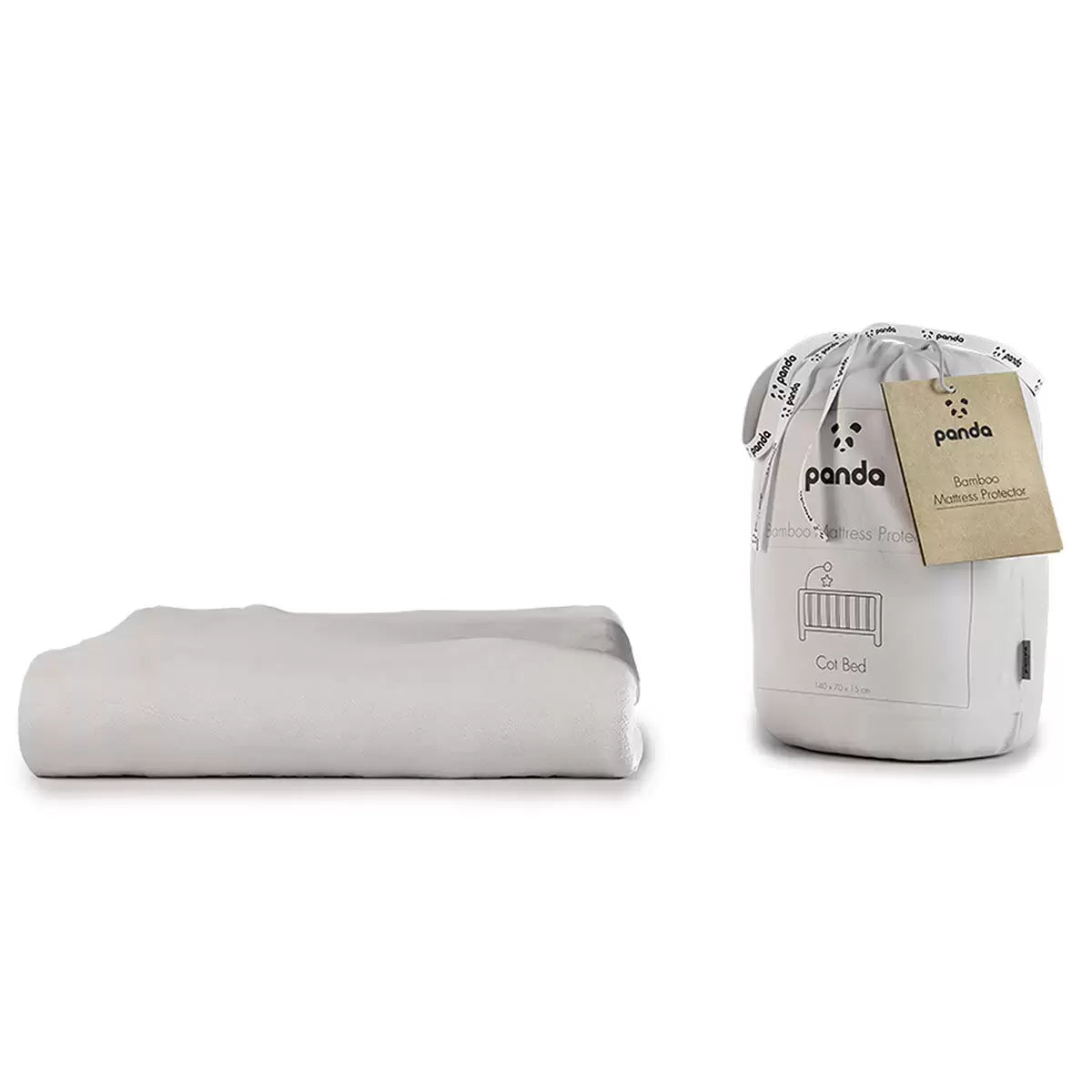 Panda Children's Bamboo Mattress Protector, in 2 Sizes