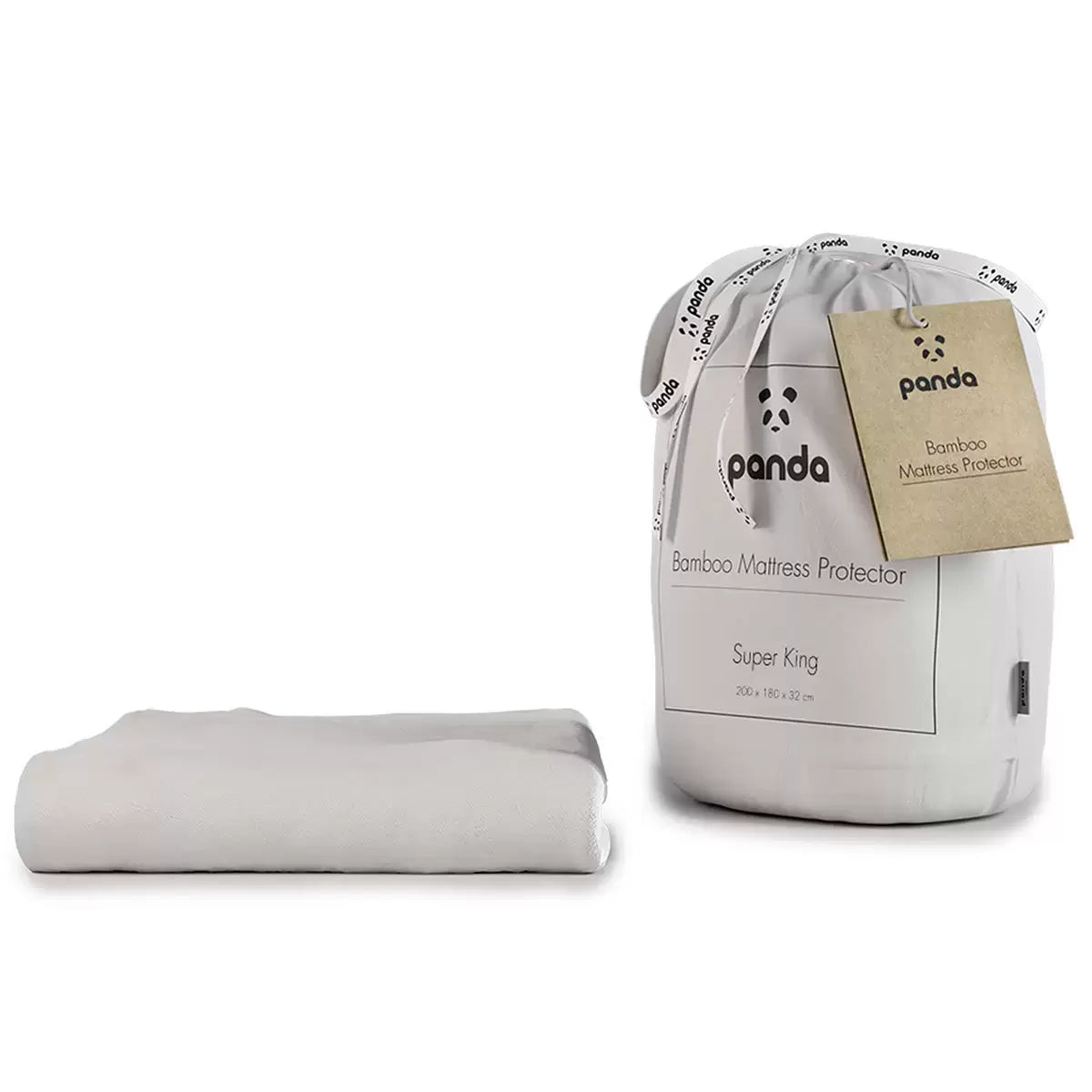 Panda Bamboo Mattress Protector, Super King