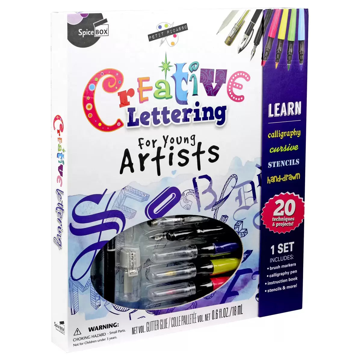 Petit Picasso Art in 3 Options: Spiral Art, Manga, & Creative Lettering