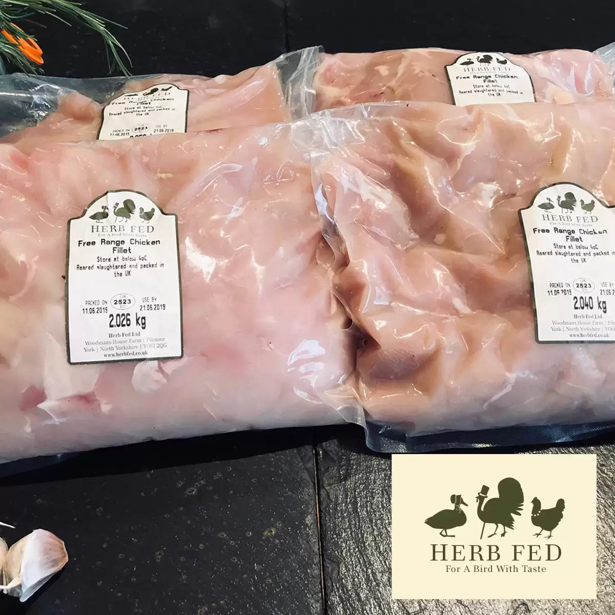 Herb Fed Free Range Skinless Diced Chicken Breasts, 8kg (Serves 30 people)