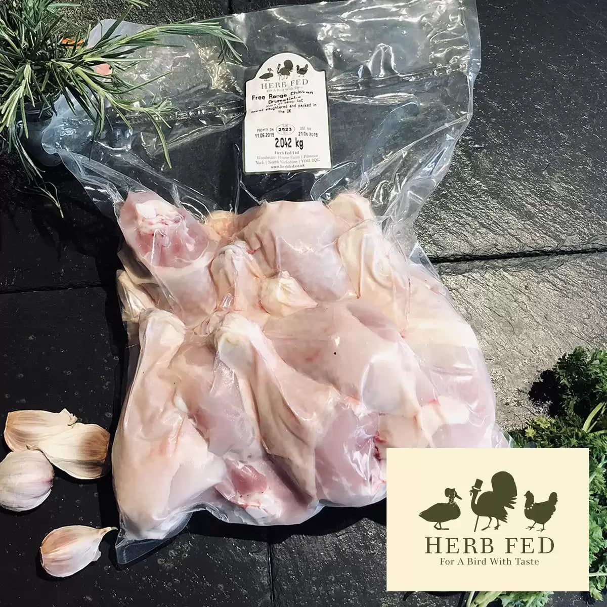 Herb Fed Free Range Chicken Drumstick Box, 8kg (Serves 28-32 people)