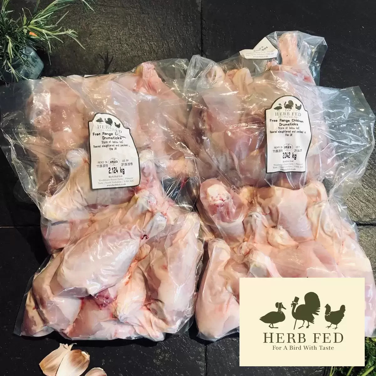 Herb Fed Free Range Chicken Drumstick Box, 8kg (Serves 28-32 people)