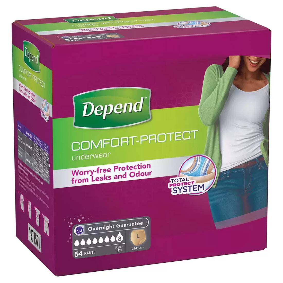 Depend Underwear for Women in Large, 54 Pack