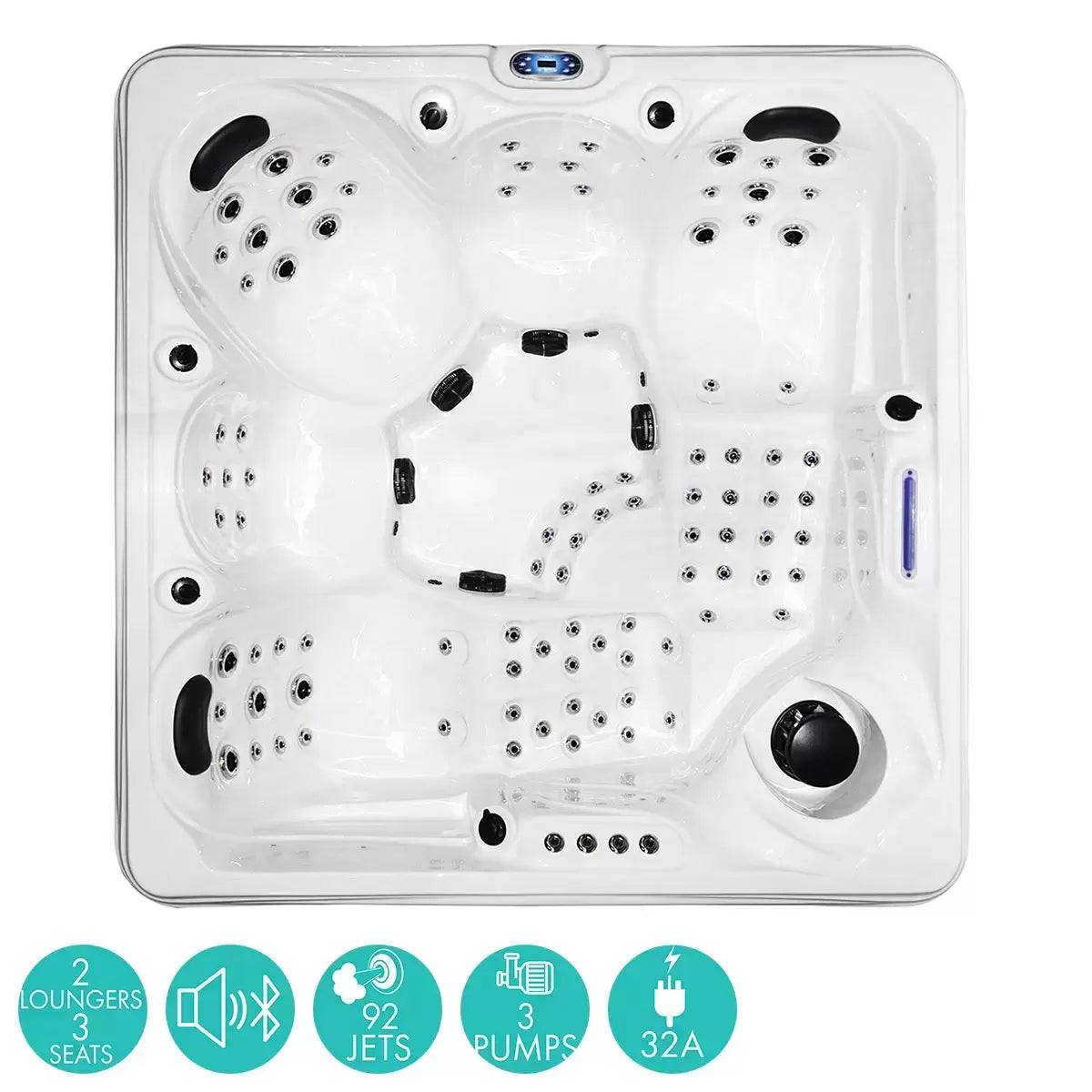 Blue Whale Spa Huntington Beach 92-Jet 5 Person Hot Tub - Delivered
