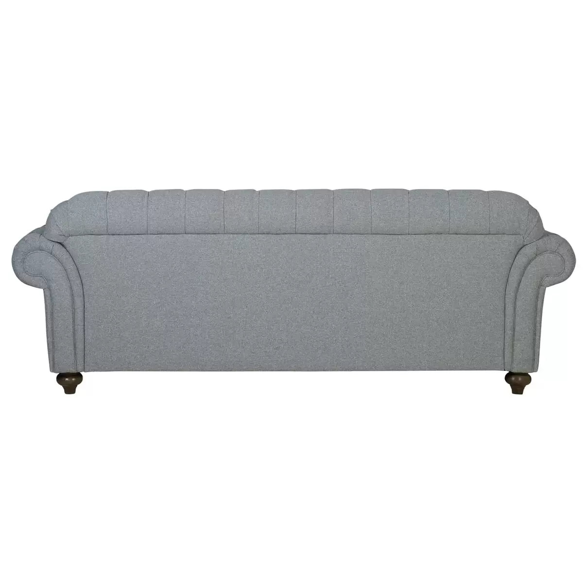 Bordeaux Button Back Grey Fabric 4 Seater Sofa