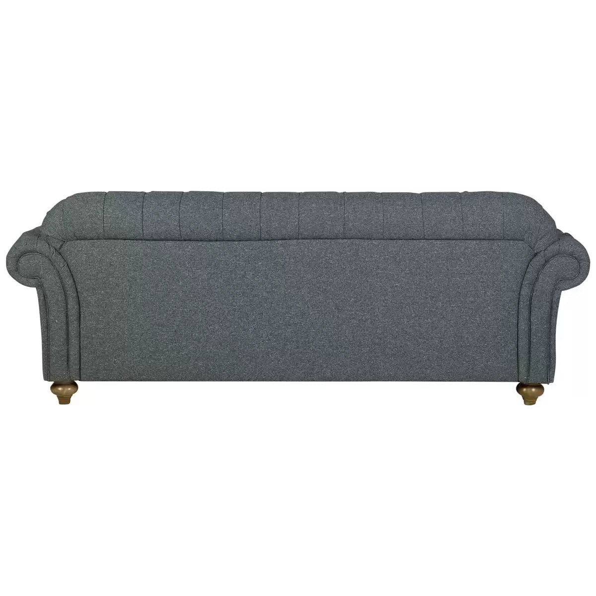 Bordeaux Button Back Blue Fabric 3 Seater Sofa