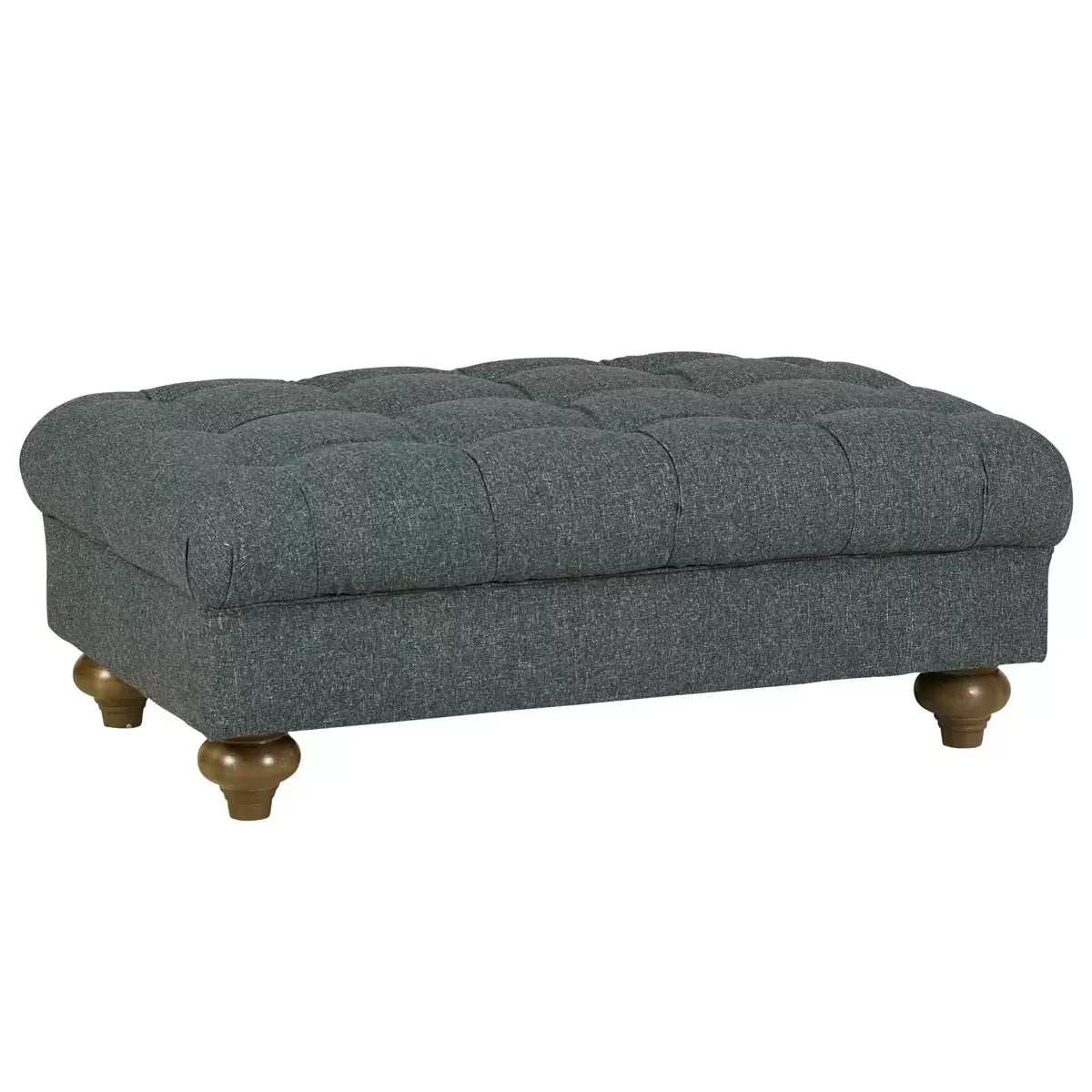 Bordeaux Fabric Footstool, Blue