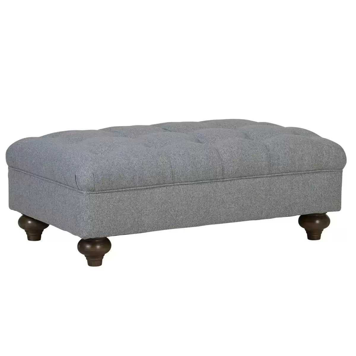 Bordeaux Fabric Footstool, Grey