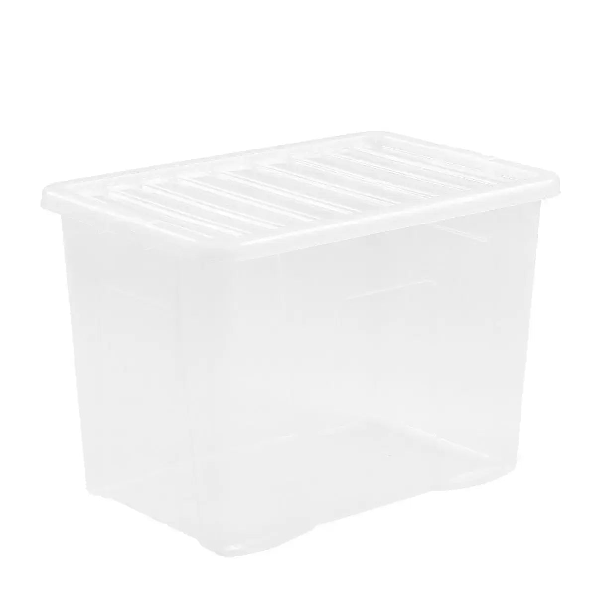 Wham 80L Crystal Clear Plastic Box and Lid
