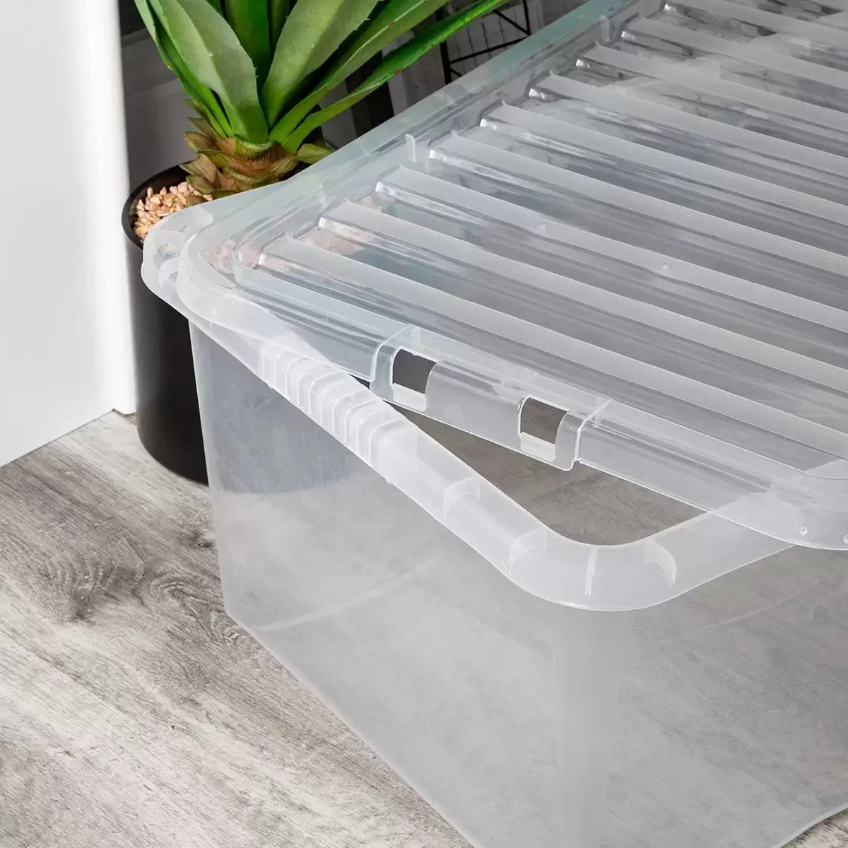 Wham 60L Crystal Clear Plastic Box and Lid