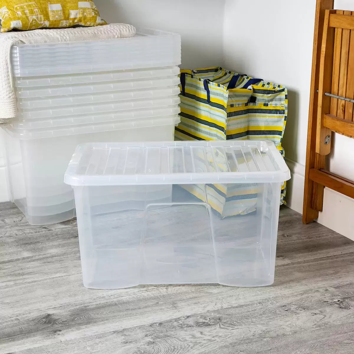 Wham 60L Crystal Clear Plastic Box and Lid