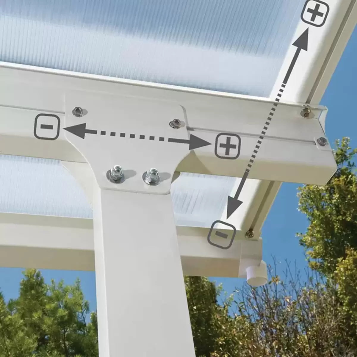 Palram Canopia Feria 3 Veranda Patio Cover, White in 4 Sizes