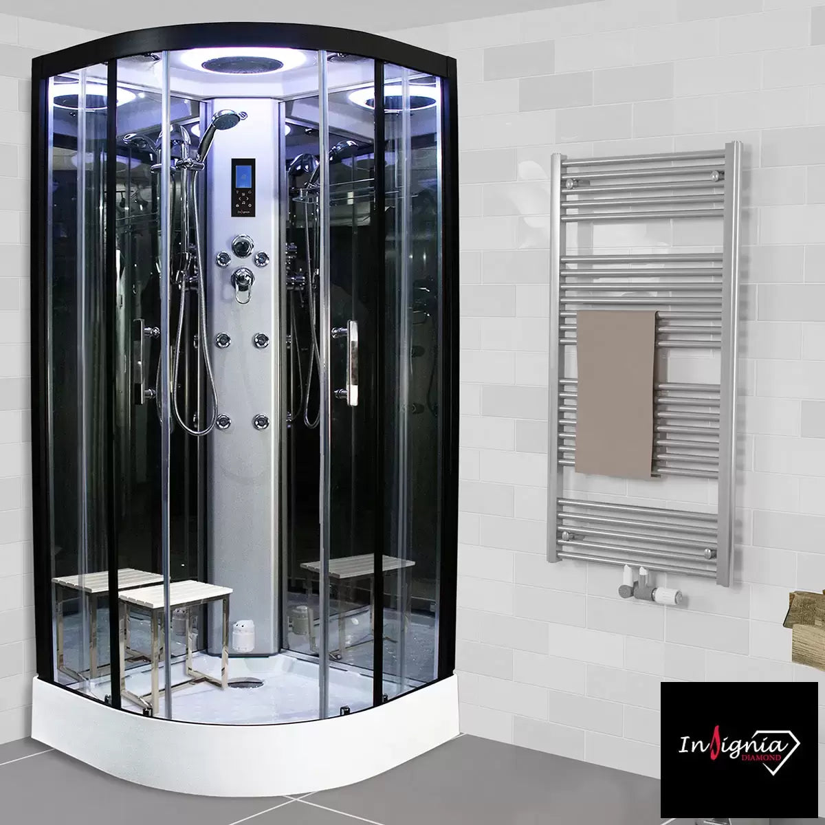 Insignia Diamond 1000mm Quadrant Steam Shower