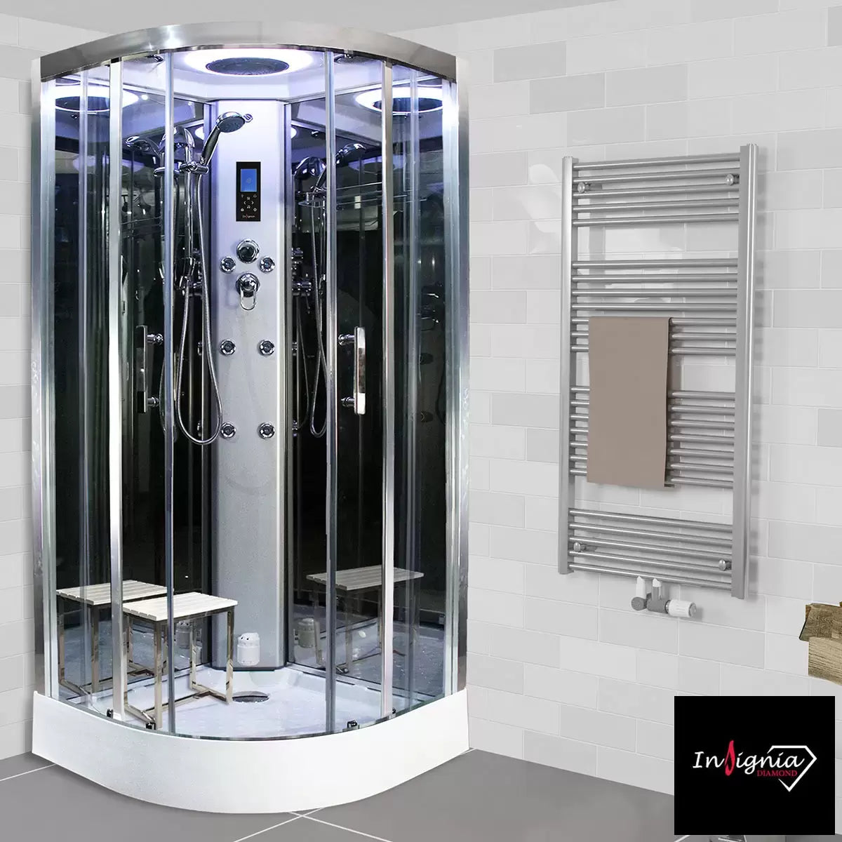 Insignia Diamond 1000mm Quadrant Steam Shower