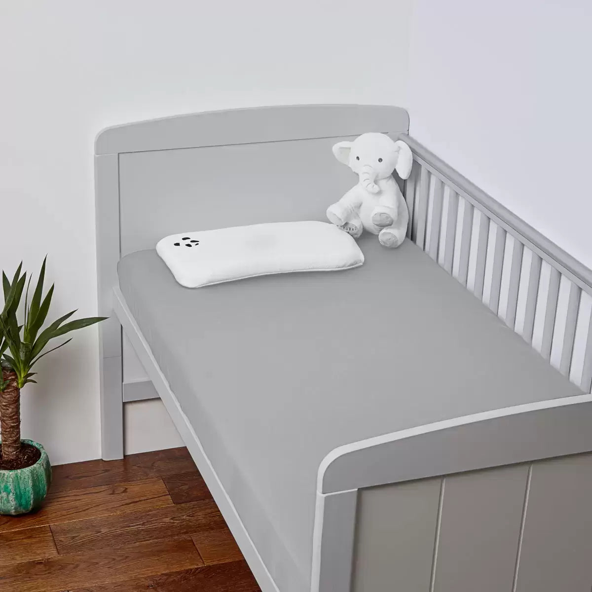 Panda 100% Bamboo Cot Size Fitted Sheets, 2 Pack