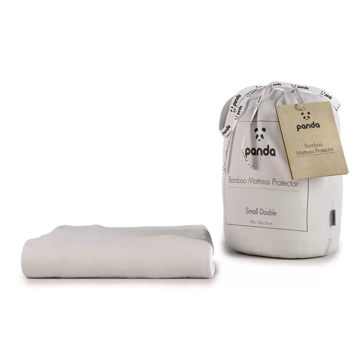 Panda Bamboo Mattress Protector, Small Double