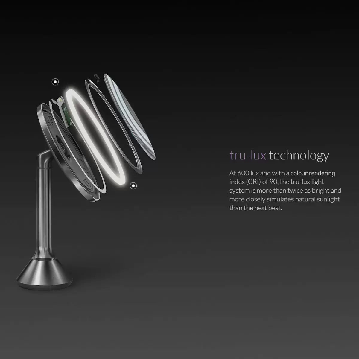 Simplehuman 8” Round Magnification Sensor Mirror, ST3200